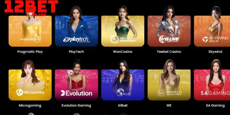 Casino 1 Casino 12BET hợp tác với nhiều đối tác uy tín