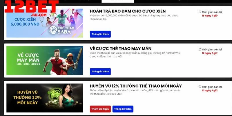 Thể Thao 2 Nhà cái triển khai nhiều khuyến mãi